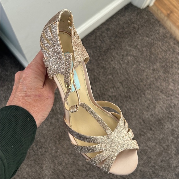 Betsy Johnson Elegant Glitter Strappy Heels - Picture 6 of 6